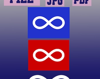 Métis Nation Symbol, Infinity Flag Cut File (Digital Download)