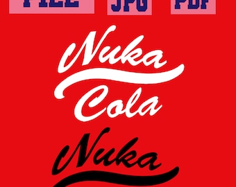 svg/png/jpg/pdf Nuka-Cola logo Gamer gaming Silhouette cut file for Cricut .. instant download.. download digital file