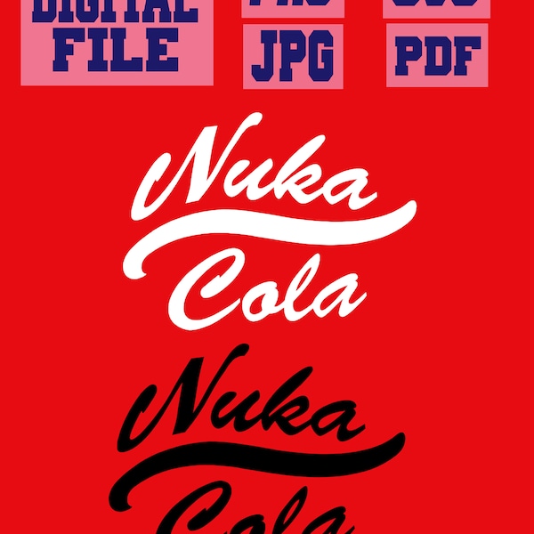 svg/png/jpg/pdf Nuka-Cola logo Gamer gaming Silhouette cut file for Cricut .. instant download.. download digital file