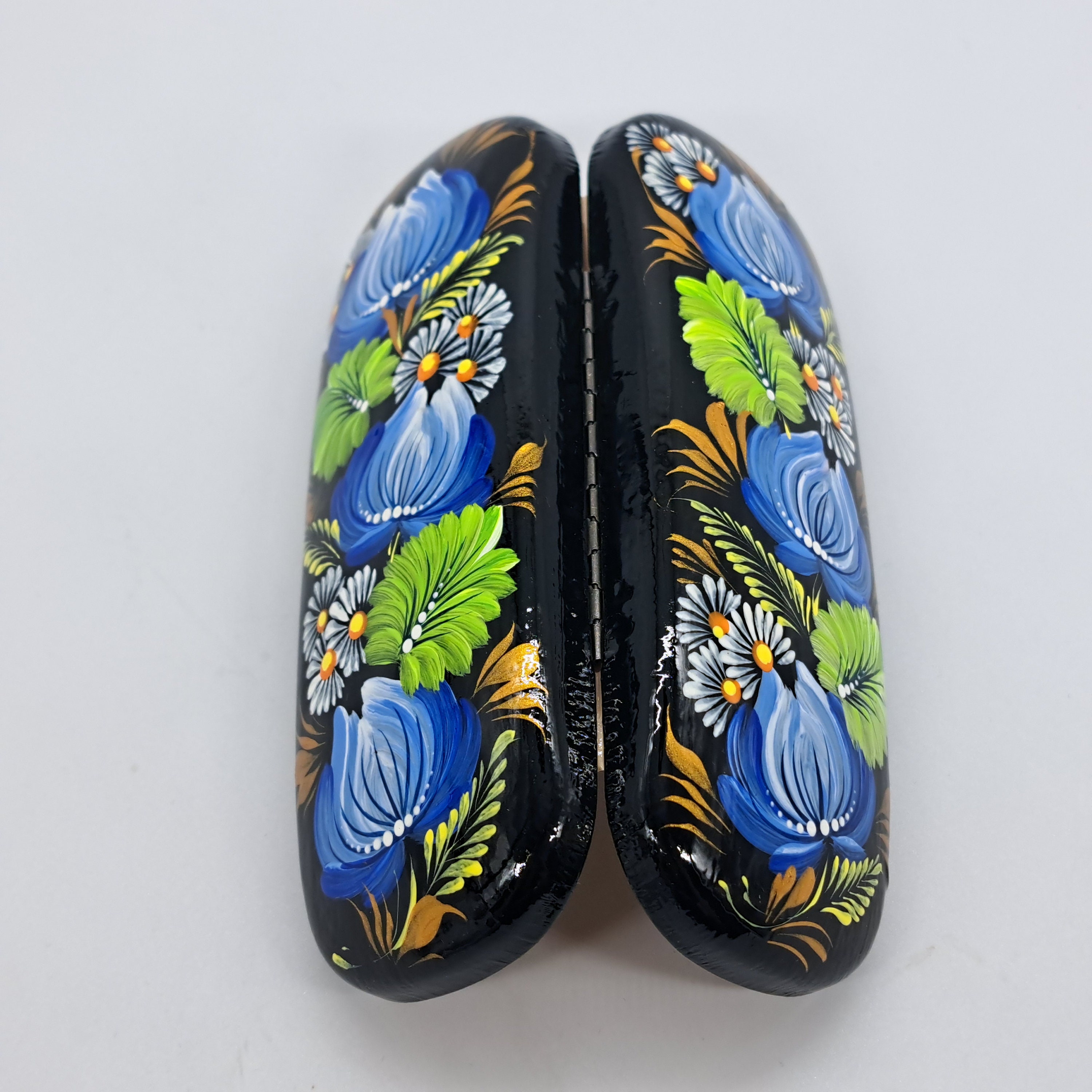 Petrykivka 眼鏡ケース ウクライナで手描き アートワーク 芸術の花 