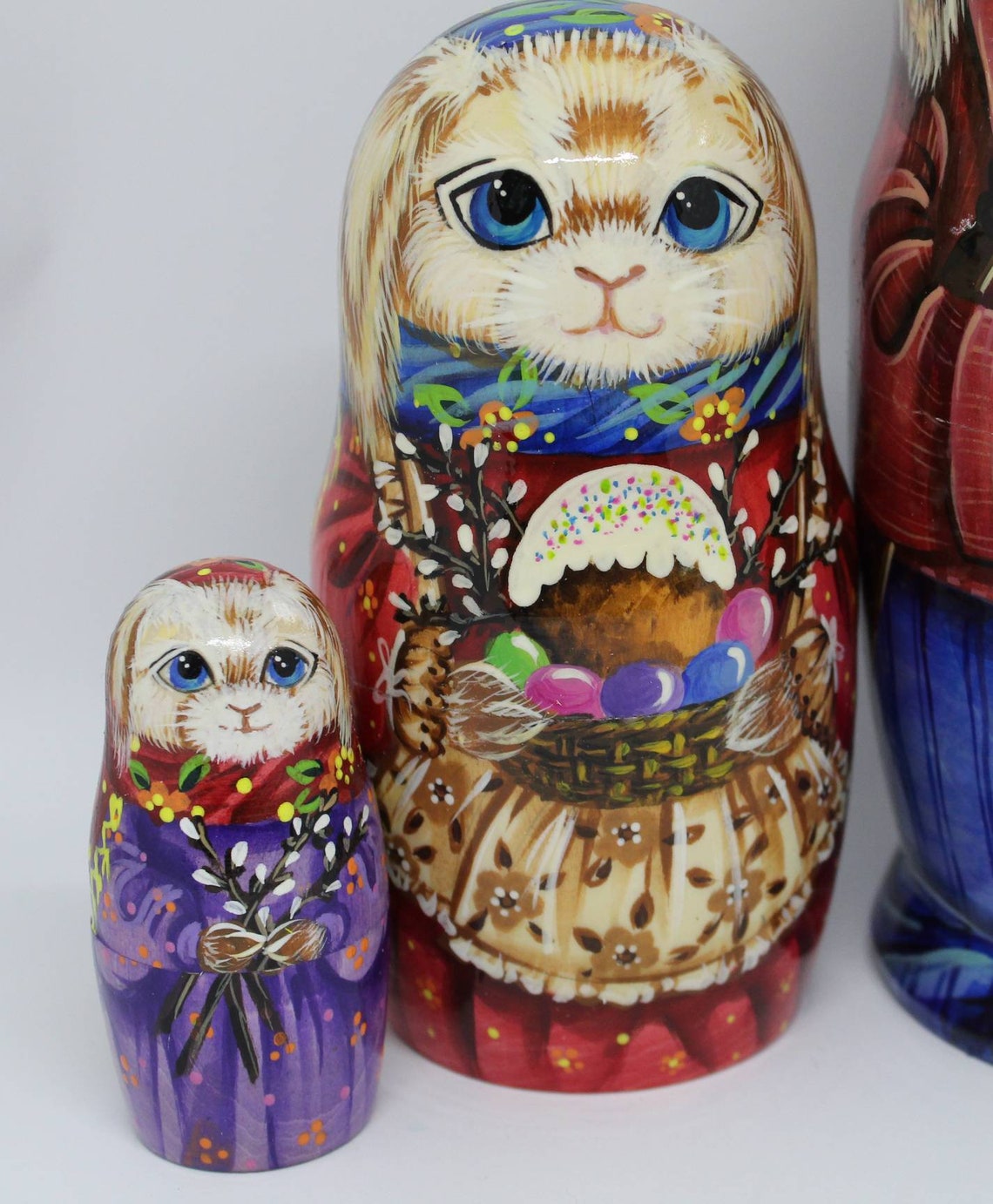 Easter nesting dolls matryoshka Bunnys family ready to Etsy