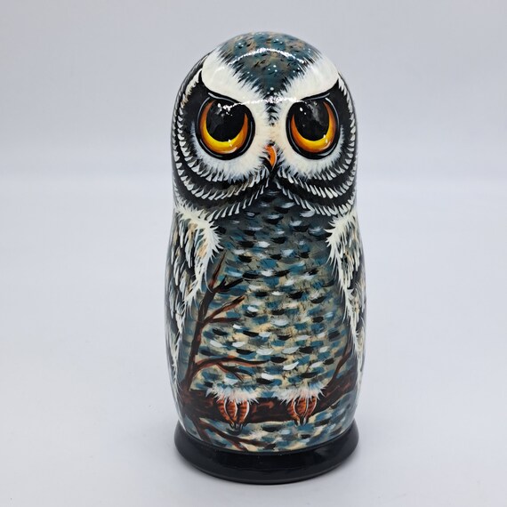 Poupées Russes Matriochka Traditionnelles Peintes à La Main 5 Pièces 19 Cm Petit Oiseau