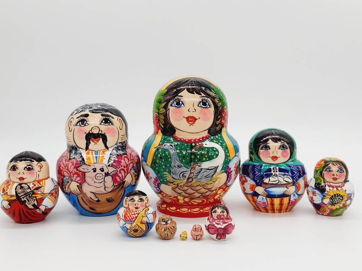 Ukrainian Nesting Dolls Matryoshka Babushka Doll Stacking Dolls Ukraine