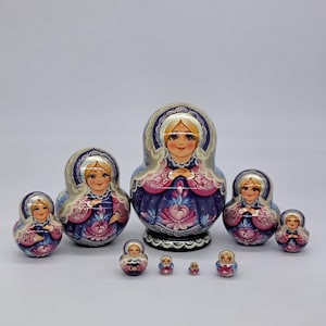 5インチのマトリョーシカ人形、ロシア人形、5 in 1、木製玩具