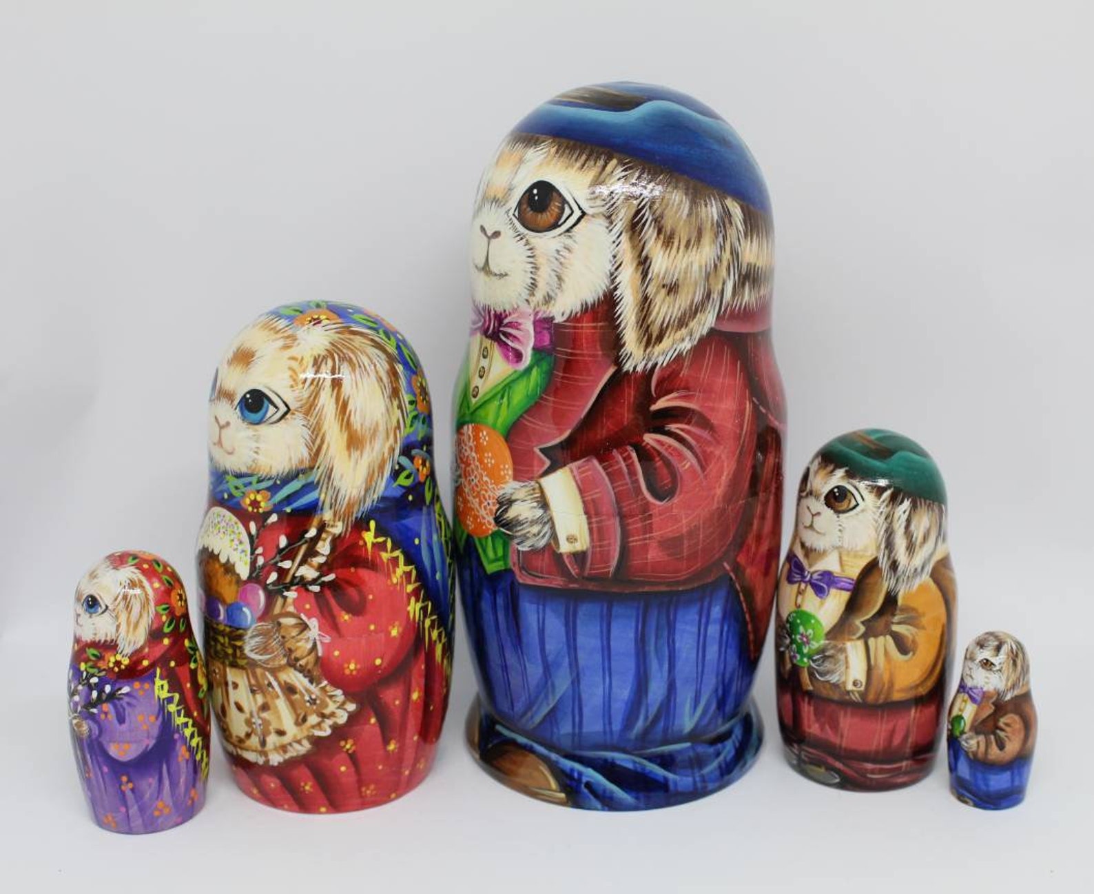 Easter nesting dolls matryoshka Bunnys family ready to Etsy