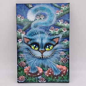 アリス・ラビットの油絵：オリジナルの風変わりな壁飾り - Etsy 日本
