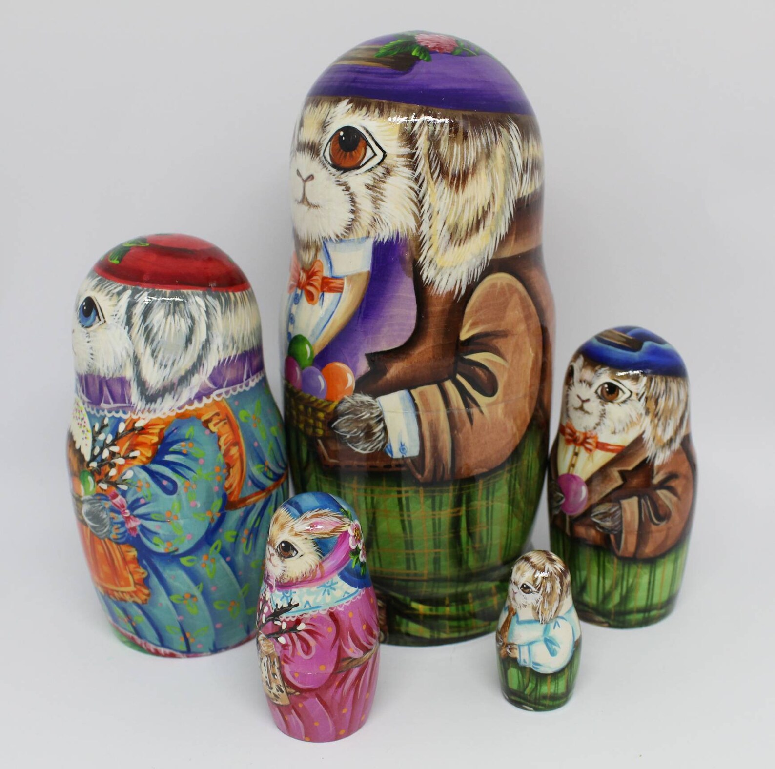 Easter nesting dolls matryoshka Happy Easter Bunnys Etsy