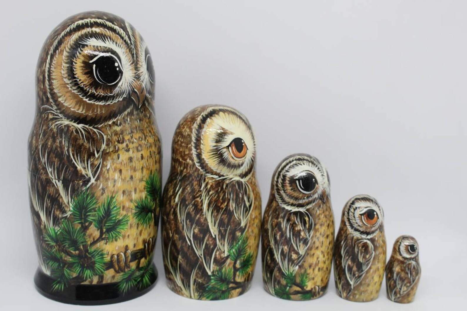 Nesting dolls Matryoshka Owls Hand made Bird Russian doll Etsy