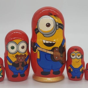 Cartoon Heroes Nesting Doll: Hand-Painted Matryoshka Doll, 5 in 1