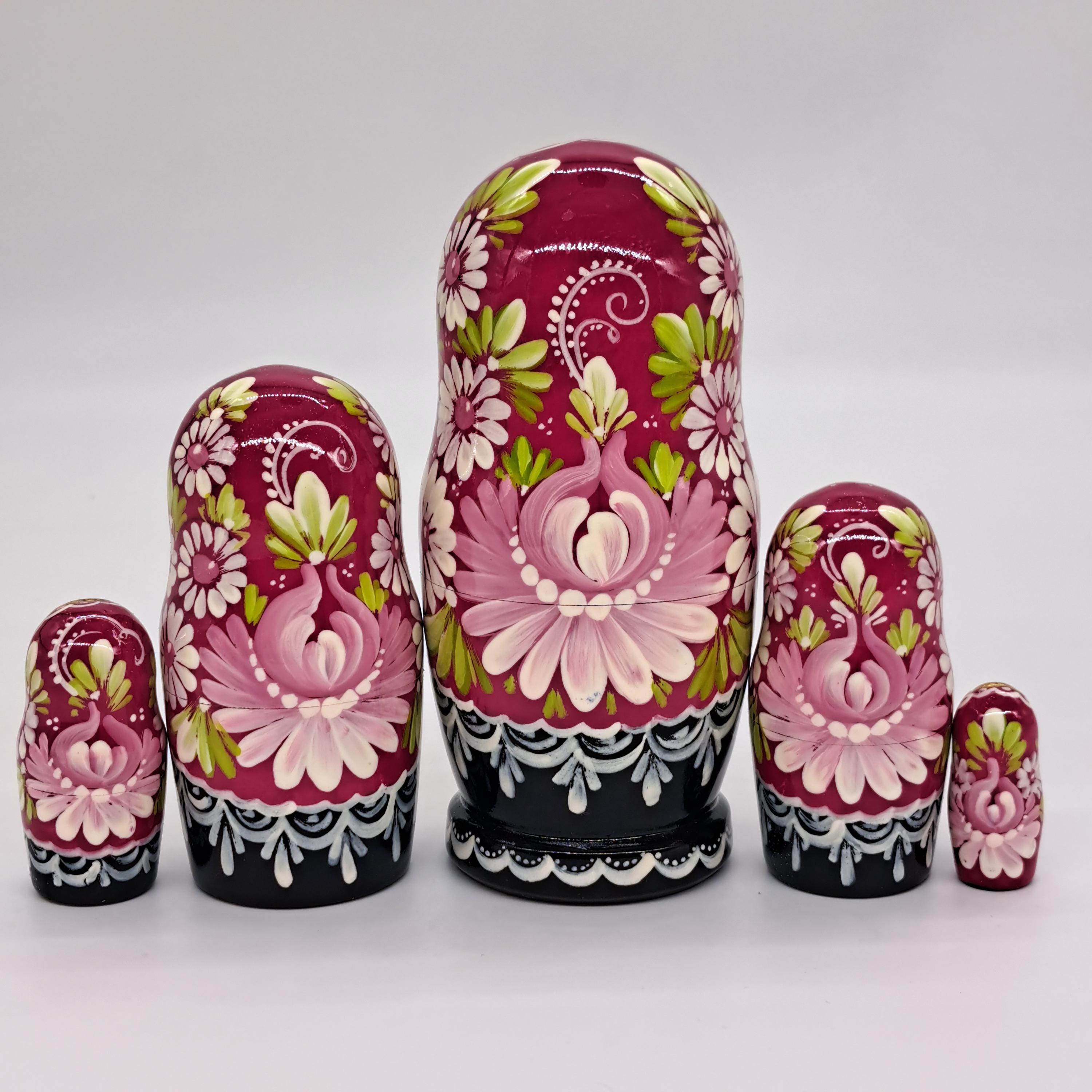 5インチのマトリョーシカ人形、ロシア人形、5 in 1、木製玩具
