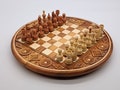 Chess set Handmade and crafted in Ukraine Round desk Carving