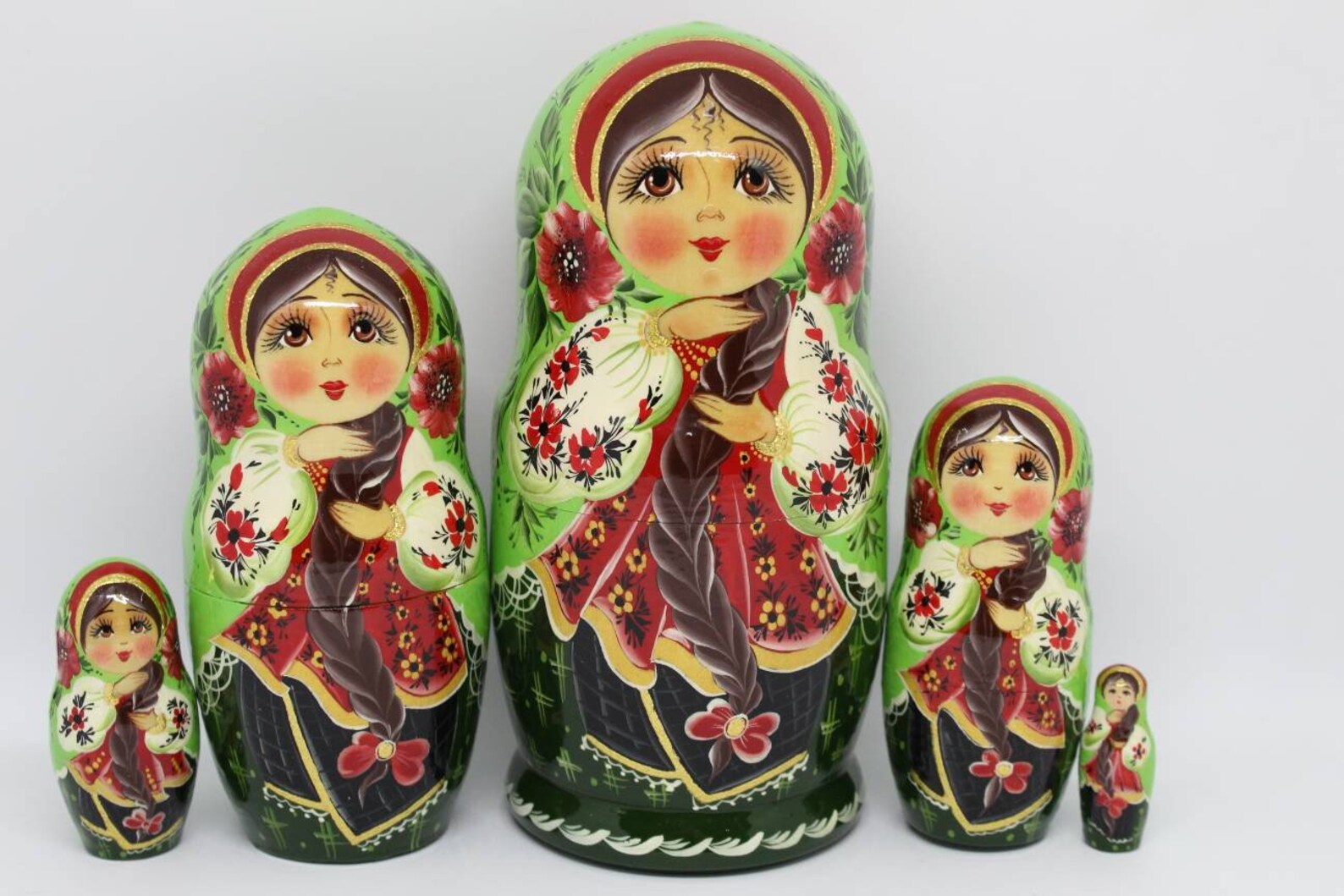 Nesting dolls matryoshka7tall 5 pieces inside Etsy