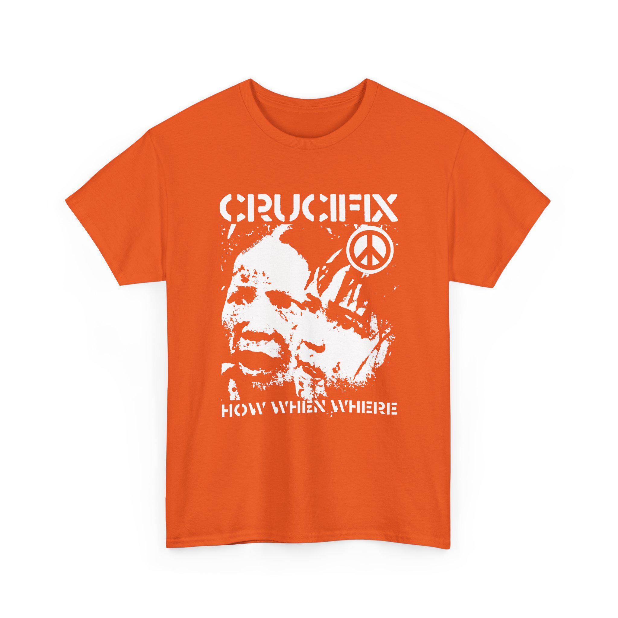 Crucifix Tee-shirt, Unisex, Who When Where Dehumanization