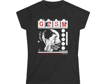 GISM、G.I.S.M. ヴィンテージレアパンクTシャツ、色褪せた黒Tシャツ
