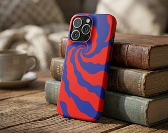 Red Vertigo iPhone Case, Snap Case, Glossy or Matte Finish