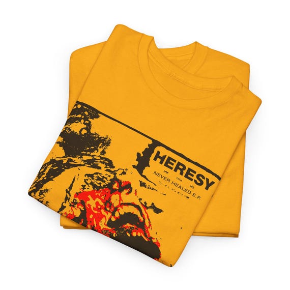 Heresy Tee-shirt, Never Healed Flexi Ep, Unisex UK Hardcore, 3