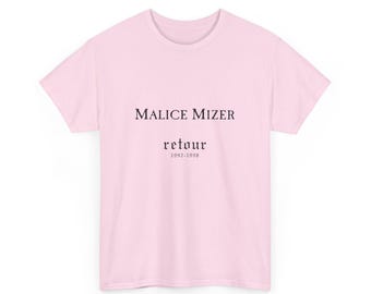 Malice Mizer Tee-shirt, Retour 1992-1998, Unisex, Visualkei,