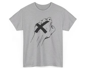 Straight-Edge Fist T-Shirt, Unisex aus schwerer Baumwolle, Smorgasbord SXE