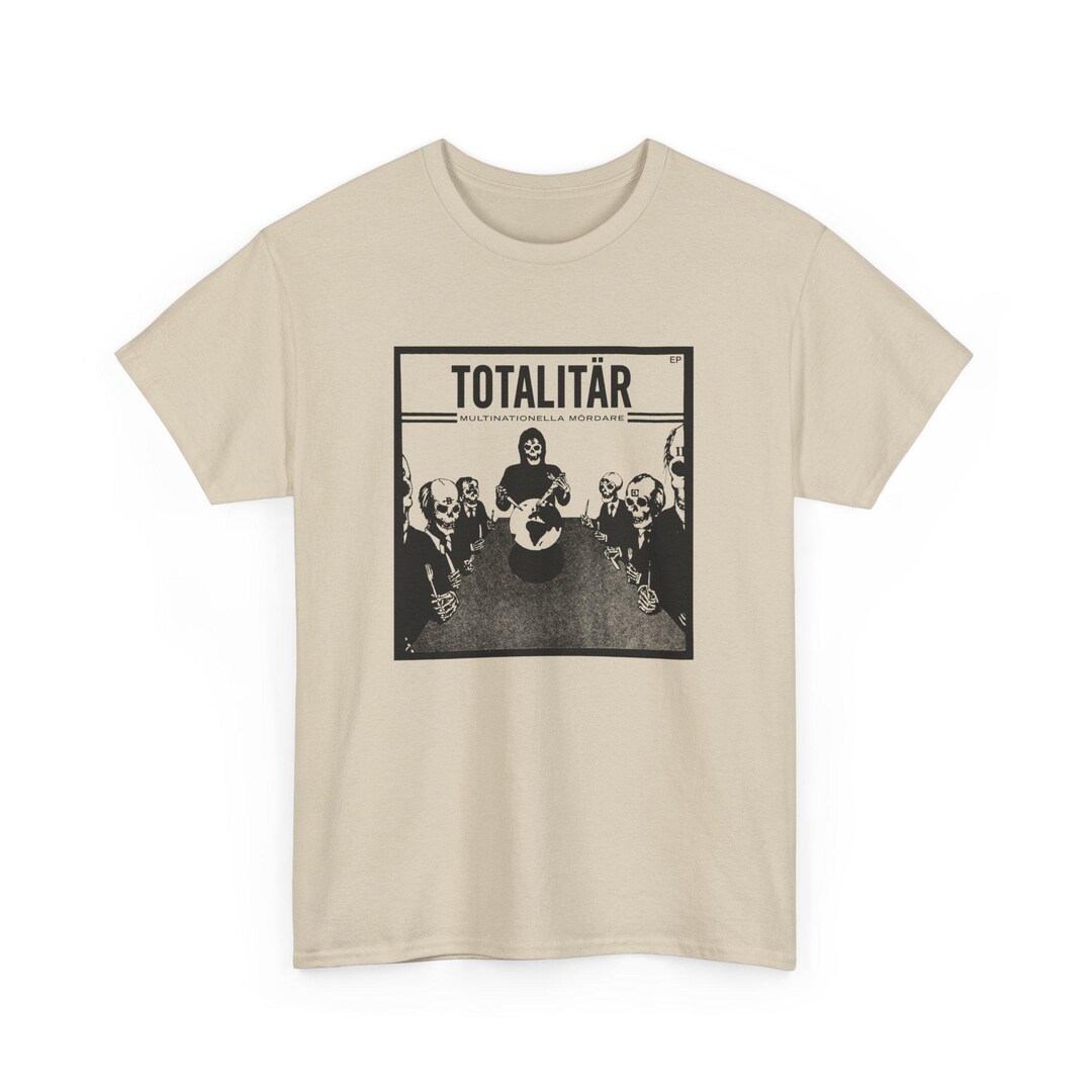 T-shirt Unisex Totalitär Logo Punk - Neuf Avec étiquettes, Coton, Marque Gildan