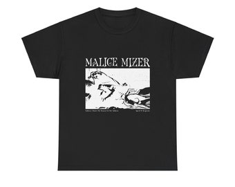 Malice Mizer Tee-Shirt, Sadness Demotape, Visual Kei, Mana, Kozi, 4 colorways, Gothic Gift For Her