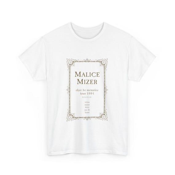 Malice Mizer Tee: Cher De Memoire 1994 Tour, Visual Kei Gothic - Etsy