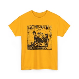 GAI Extermination T-Shirt, Vintage Crust Japanese Hardcore Punk, Unisex