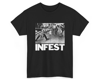 Infest T-shirt, Oldschool Hardcore Punk, Grindcore, 2 färgställningar