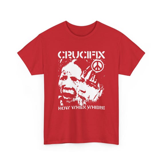 Crucifix Tee-shirt, Unisex, Who When Where Dehumanization