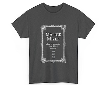 Malice Mizer Tee: Cher de Memoire 1994 Tour, Visual Kei Gothic