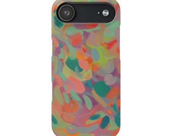 Abstract Foliage iPhone Case, Camouflage Snap Case, Glossy or Matte Finish