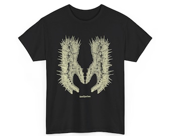 バクテリオンTシャツ、ダークパス、厚手コットン、ハロウィンホラー、ブラックメタル、デスメタルシャツ