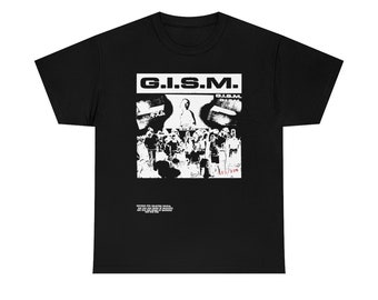 GISM、G.I.S.M. ヴィンテージレアパンクTシャツ、色褪せた黒T GISM、G.I.S.M. ヴィンテージレアパンクTシャツ、色褪せた黒T