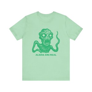 Aliens Are Real Tee: Vintage Graphic Unisex Jersey - Bella Canvas 3001