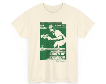 Chain of Strength Tee-Shirt, Oldschool Straight-Edge Hardcore, Pressure Release, 4 colors