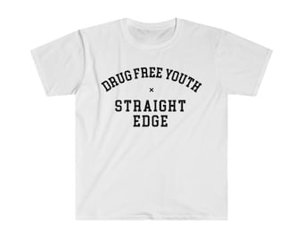 Straight-Edge Tee-Shirt, Drug-Free Youth, Softstyle, Short Sleeve Tee, Unisex