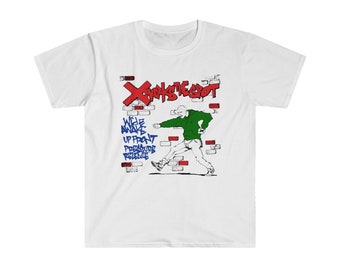 X Marks The Spot T-Shirt, Unisex, Kult Old-School Straight-Edge eingestickt mit Weit wach, Druckentlastung, Up Front