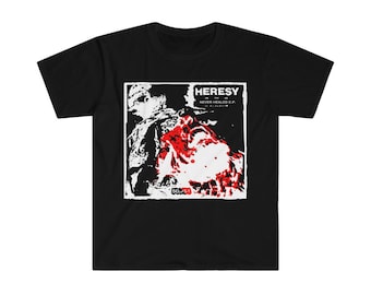 Heresy Tee-Shirt, Never Healed Flexi ep, Unisex Softstyle Tee, UK Hardcore, 9 colorways