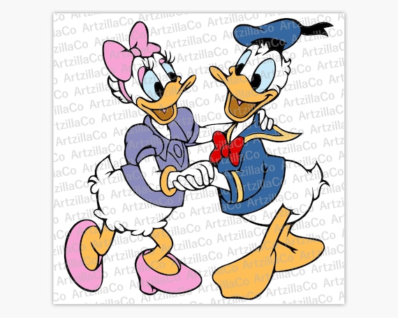 Donald Duck At Home Cartoon Porn - Daisy Duck and Donald Duck Dancing Digital Download SVG - Etsy