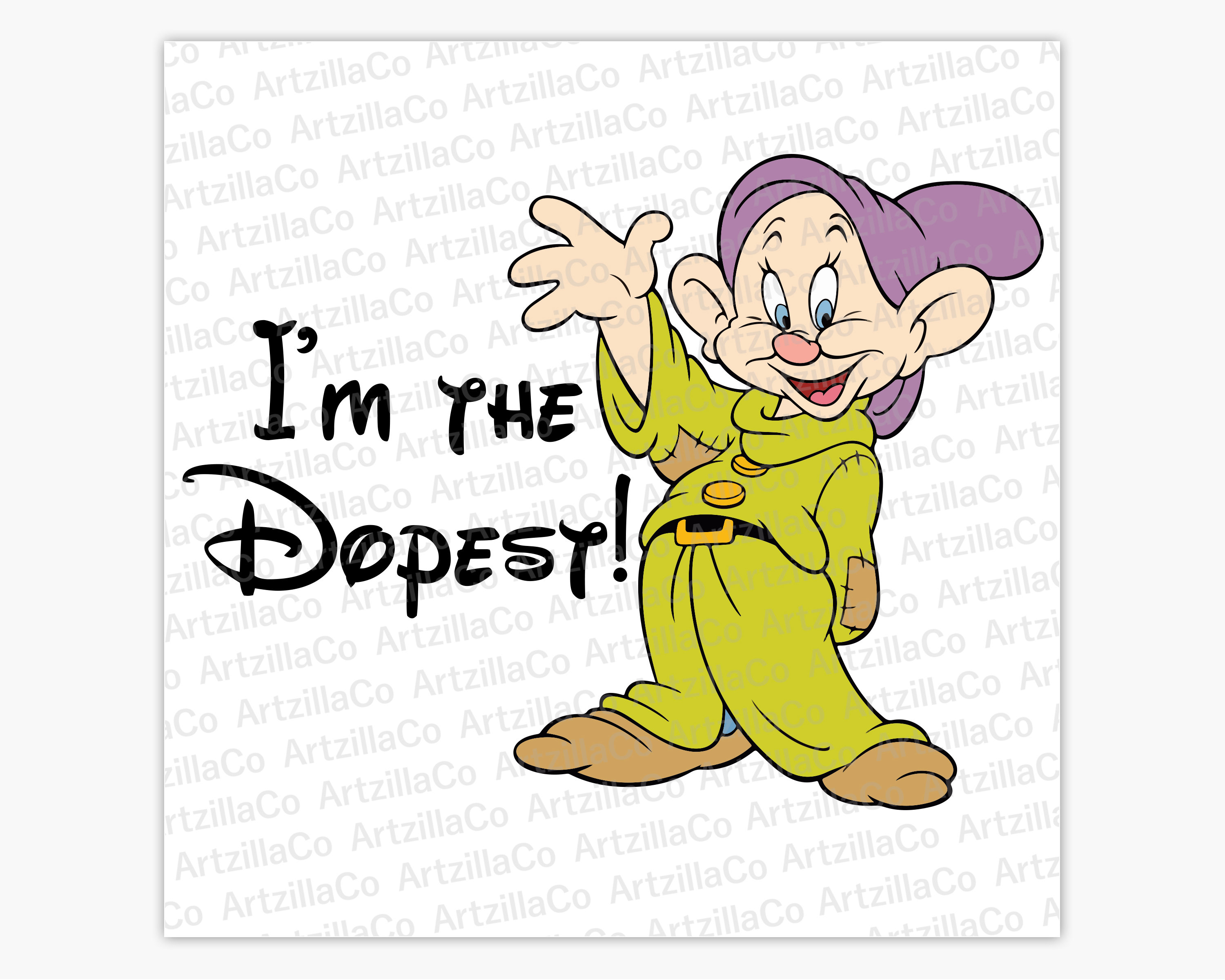 Dopey I'm the Dopest Snow White and the Seven Dwarfs Digital Download SVG -  Etsy Canada