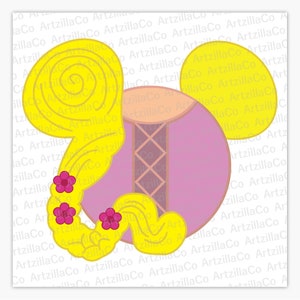 Tangled Rapunzel Mickey Mouse Ears - Digital Download SVG