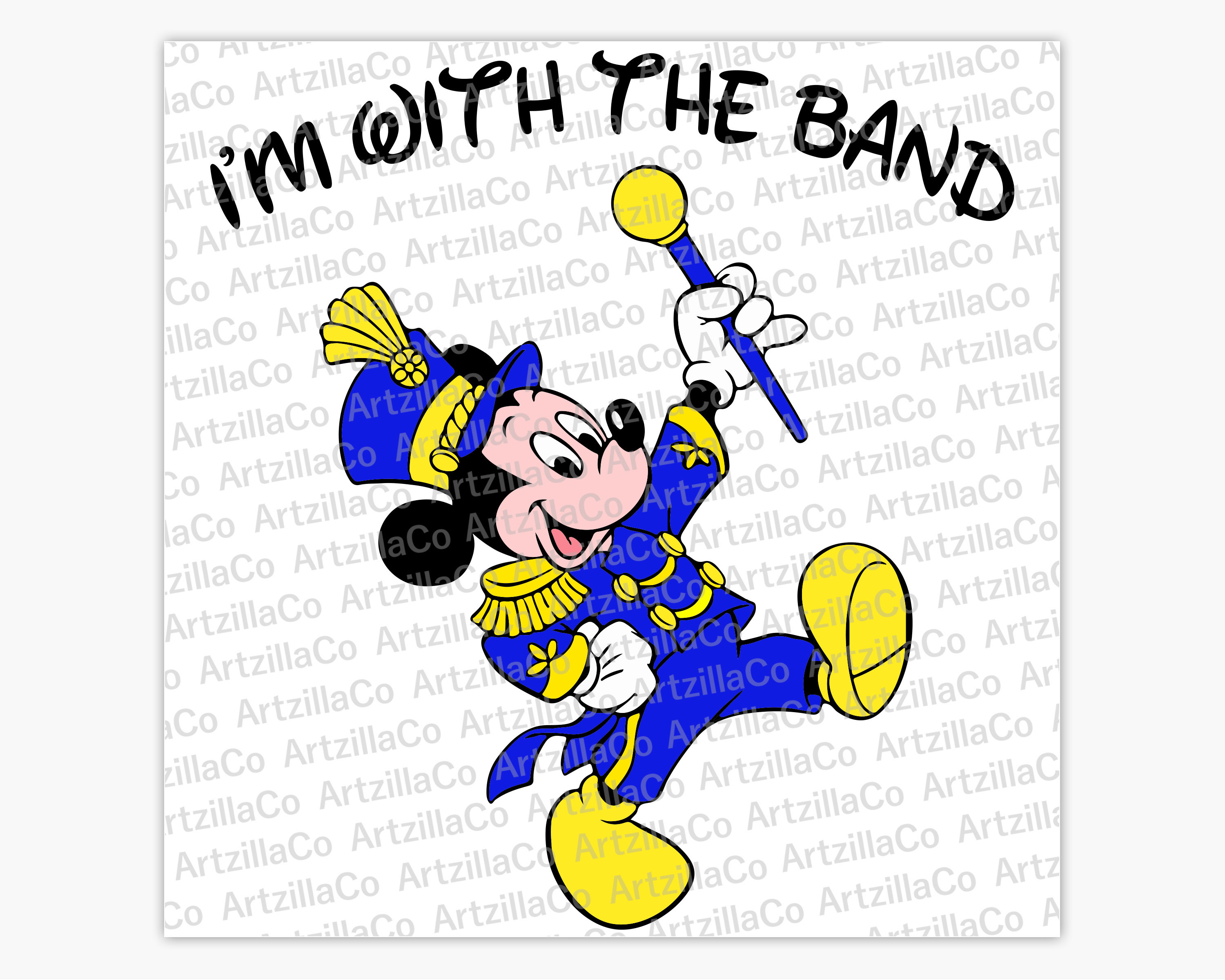 Mickey Mouse - Mickey With the Band - Digital Download SVG - Etsy