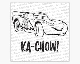 Lightning mcqueen hotsell black and white