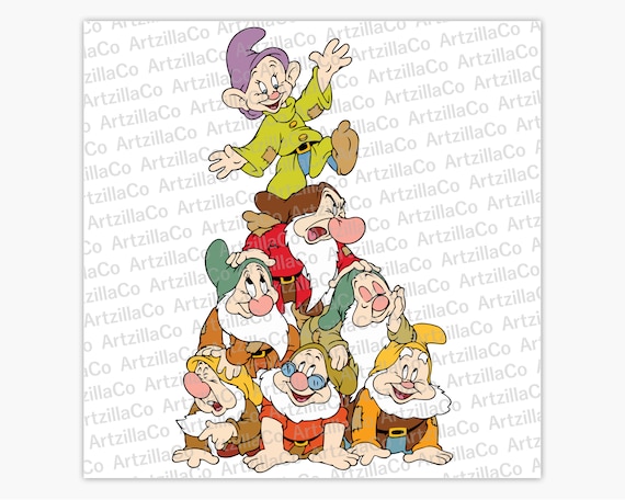 Snow White and Seven Dwarfs - Digital Download SVG - Etsy