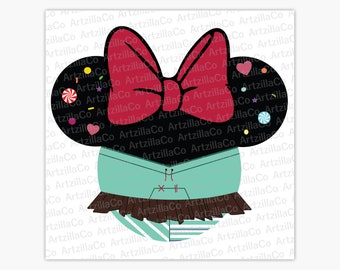 Vanellope von Schweetz Wreck-it Ralph Mickey Mouse Ears Digital Download SVG