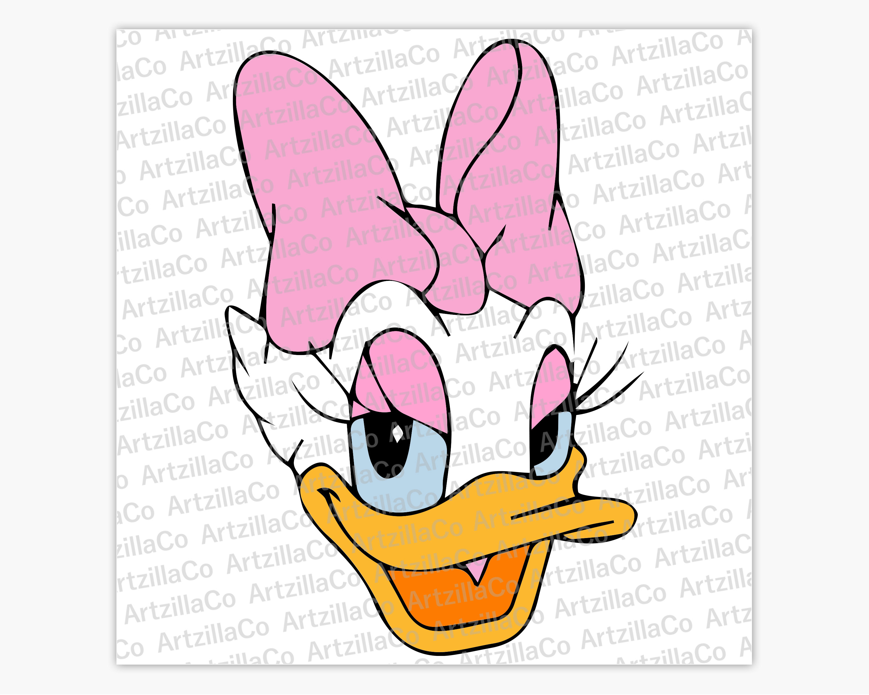 Daisy Duck Head Emoji Descarga digital SVG Etsy México