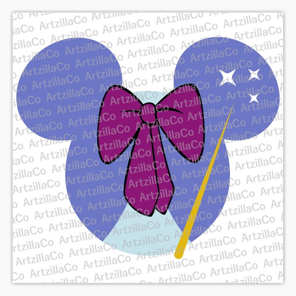 Cinderella - Fairy God Mother Mickey Ears - Digital Download SVG