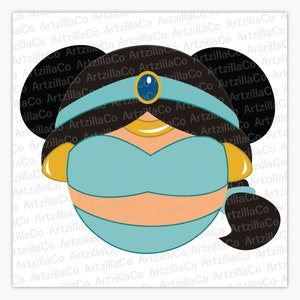 Princess Jasmine | Aladdin Mickey Mouse Ears Digital Download SVG