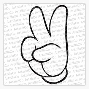 Mickey Mouse Peace Glove - Digital Download SVG