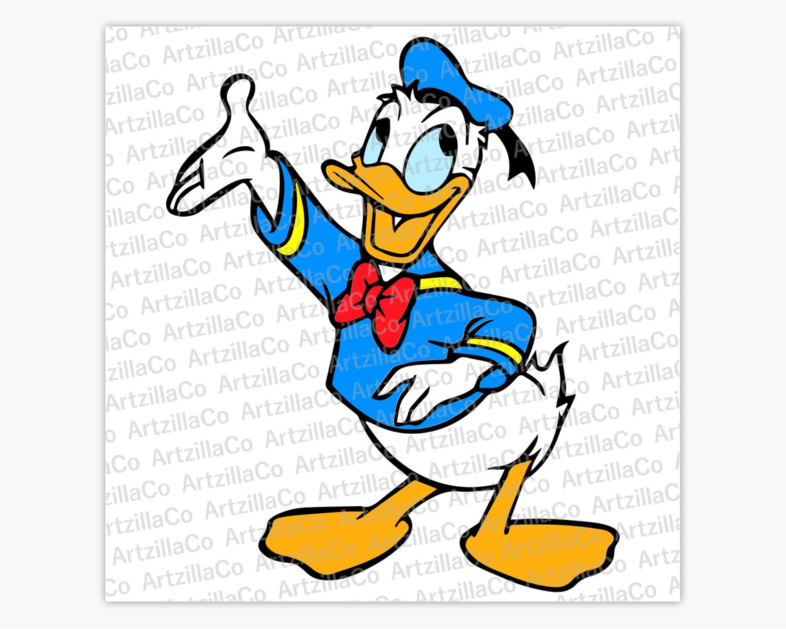 Donald Duck Digital Download SVG Etsy