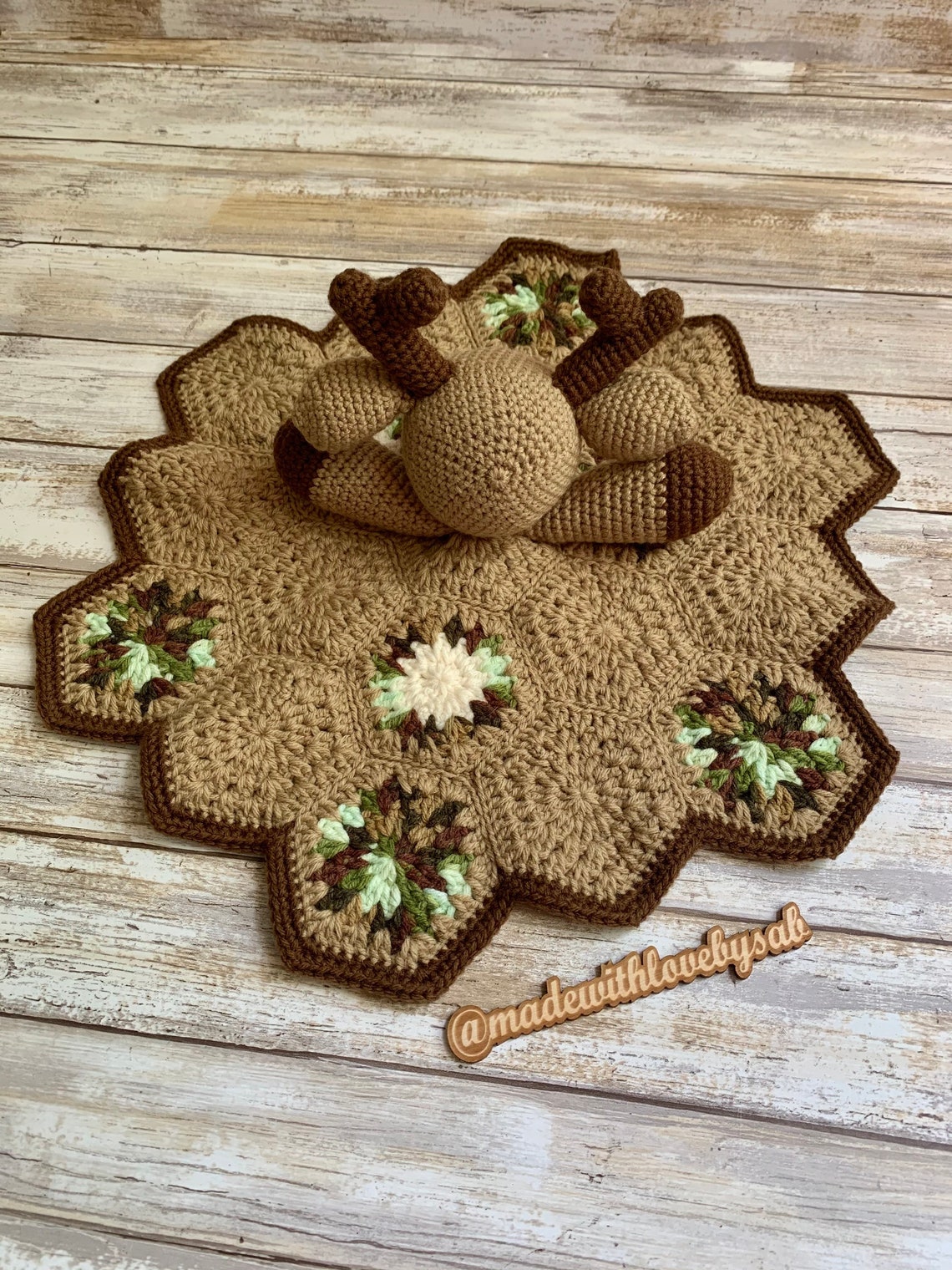 Crochet Deer Lovey / Deer Security Blanket / Handmade Lovey / Etsy